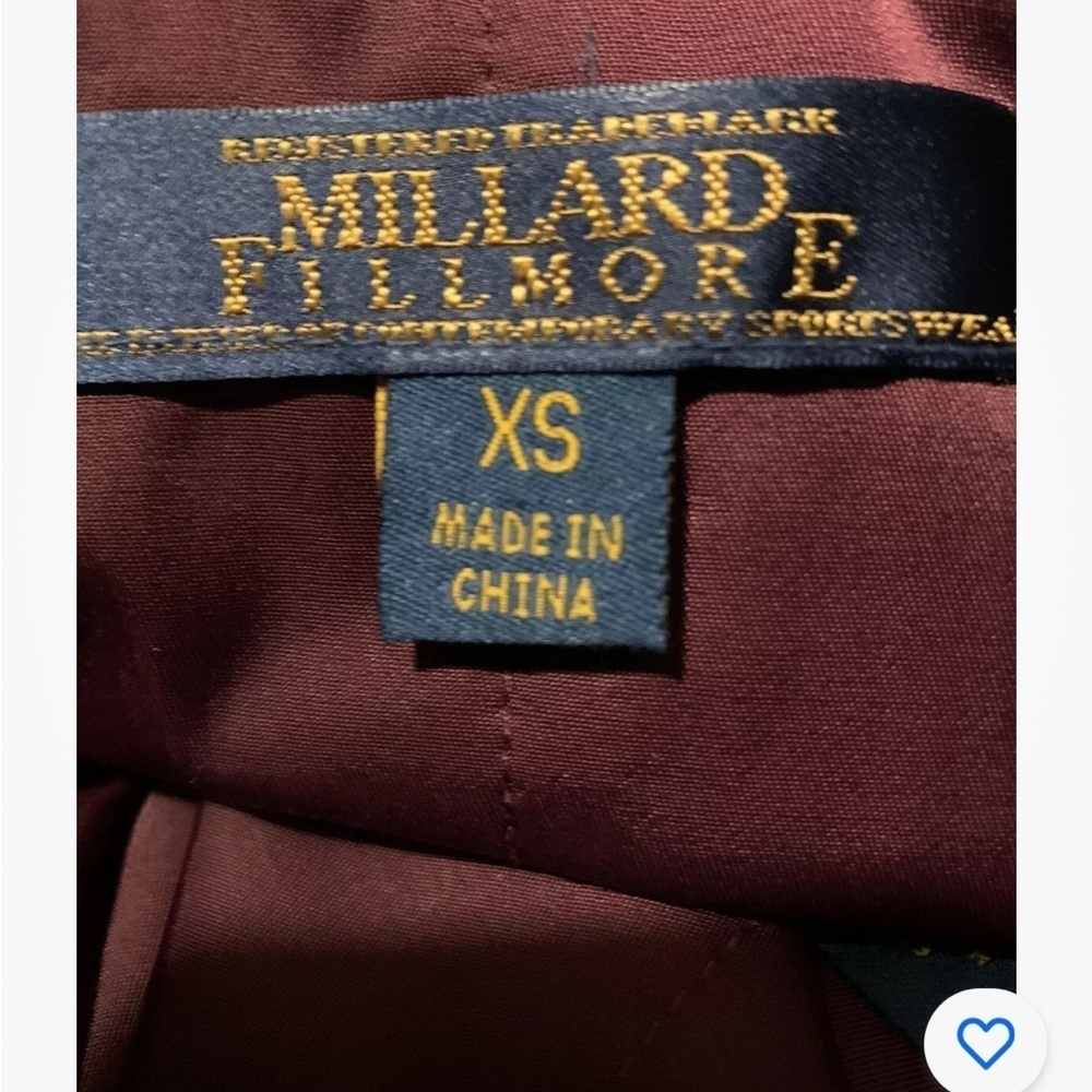 Millard Fillmore Burgundy Crop Top Jacket Women’s Size XS - Picture 8 of 10